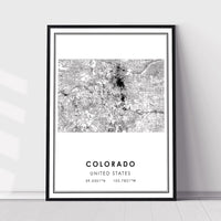 
              Colorado, United States Modern Style Map Print 
            