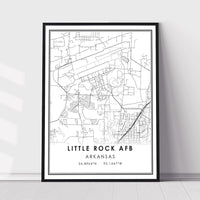 
              Little Rock AFB, Arkansas Modern Map Print
            