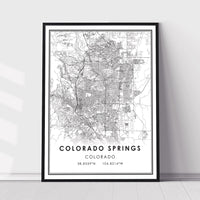 
              Colorado Springs, Colorado Modern Map Print 
            