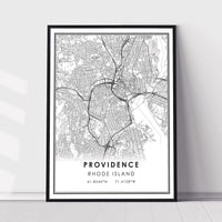 
              Providence, Rhode Island Modern Map Print 
            