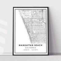 
              Manhattan Beach, California Modern Map Print 
            