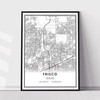 
              Frisco, Texas Modern Map Print 
            