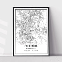 
              Frederick, Maryland Modern Map Print 
            