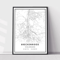 
              Breckenridge, Colorado Modern Map Print 
            