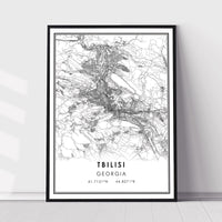 
              Tbilisi, Georgia Modern Style Map Print 
            