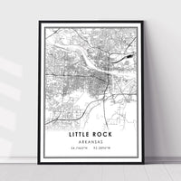 
              Little Rock, Arkansas Modern Map Print 
            