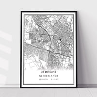 
              Utrecht, Netherlands Modern Style Map Print 
            