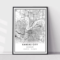 
              Kansas City, Missouri Modern Map Print 
            