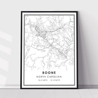 
              Boone, North Carolina Modern Map Print 
            