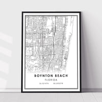 
              Boynton Beach, Florida Modern Map Print 
            