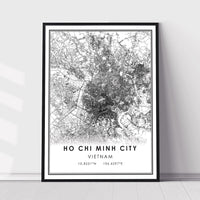 
              Ho Chi Minh City, Vietnam Modern Style Map Print 
            