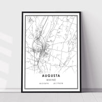 
              Augusta, Maine Modern Map Print 
            