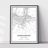 
              Binghamton, New York Modern Map Print 
            