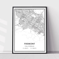 
              Fremont, California Modern Map Print 
            