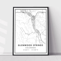 
              Glenwood Springs, Colorado Modern Map Print 
            