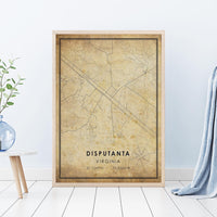 
              Disputanta Virginia Vintage Style Map Print 
            