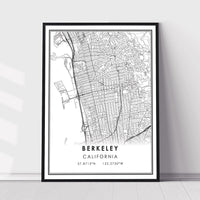 
              Berkeley, California Modern Map Print 
            
