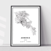 
              Armenia, Asia Modern Style Map Print 
            