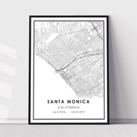 
              Santa Monica, California Modern Map Print
            