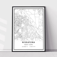 
              Niskayuna, New York Modern Map Print 
            