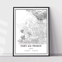 
              Port-au-Prince, Haiti Modern Style Map Print 
            