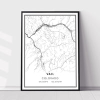 
              Vail, Colorado Modern Map Print 
            