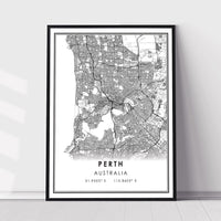 
              Perth, Australia Modern Style Map Print
            