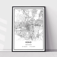 
              Reno, Nevada Modern Map Print 
            