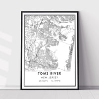 Toms River, New Jersey Modern Map Print