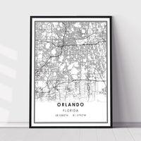 Orlando, Florida Modern Map Print