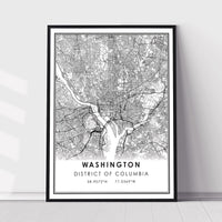 
              Washington, District of Columbia Modern Map Print 
            