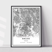 
              Dallas, Texas Modern Map Print 
            
