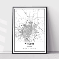 
              Abilene, Texas Modern Map Print 
            