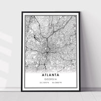 
              Atlanta, Georgia Modern Map Print 
            