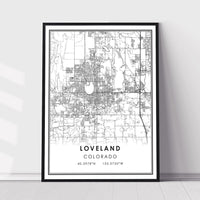 
              Loveland, Colorado Modern Map Print 
            