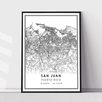 
              San Juan, Puerto Rico Modern Map Print 
            