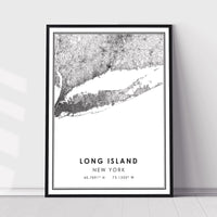 
              Long Island, New York Modern Map Print 
            