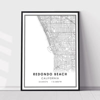 
              Redondo Beach, California Modern Map Print 
            