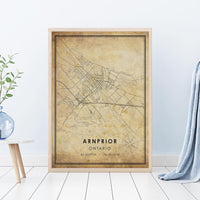 
              Arnprior, Ontario Vintage Style Map Print 
            