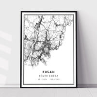 
              Busan, South Korea Modern Style Map Print 
            