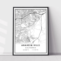 
              Anaheim Hill, California Modern Map Print    
            