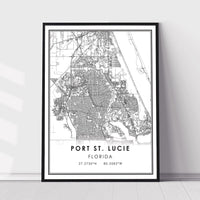 
              Port St. Lucie, Florida Modern Map Print 
            