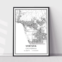 
              Ventura, California Modern Map Print 
            