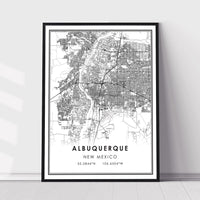 
              Albuquerque, New Mexico Modern Map Print 
            