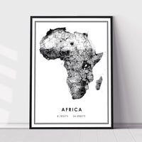 
              Africa Modern Style Map Print 
            