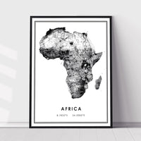 Africa Modern Style Map Print 
