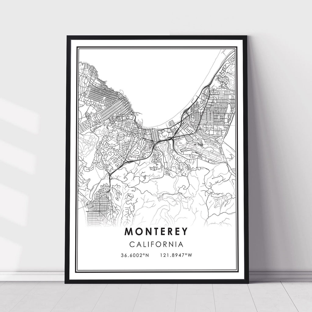 Monterey, California Modern Map Print