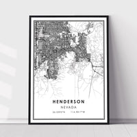 
              Henderson, Nevada Modern Map Print 
            