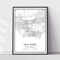 
              Isla Vista, California Modern Map Print 
            