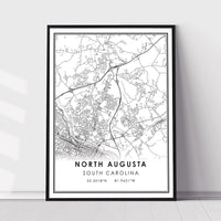 
              North Augusta, South Carolina Modern Map Print 
            